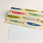 Sardines pattern in red green blue and gray Wrapping Paper Gallery Image 2