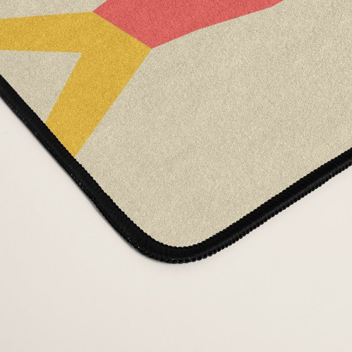 Sardines pattern in red green blue and gray Desk Mat Gallery Image 4