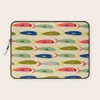 Sardines pattern in red green blue and gray Laptop Sleeve Gallery Image 1