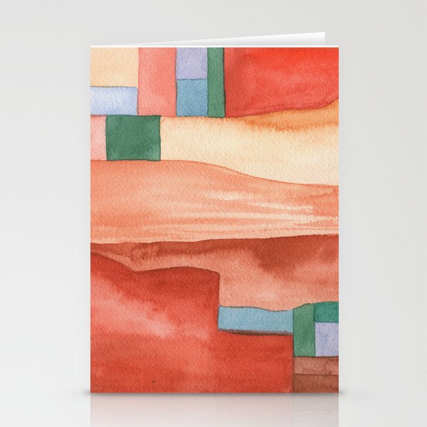Abstract Desert Landscape Watercolor Stationery Card Gallery Image 2