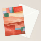 Abstract Desert Landscape Watercolor Stationery Card Gallery Image 2