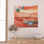 Abstract Desert Landscape Watercolor Wall Tapestry Gallery Image 2