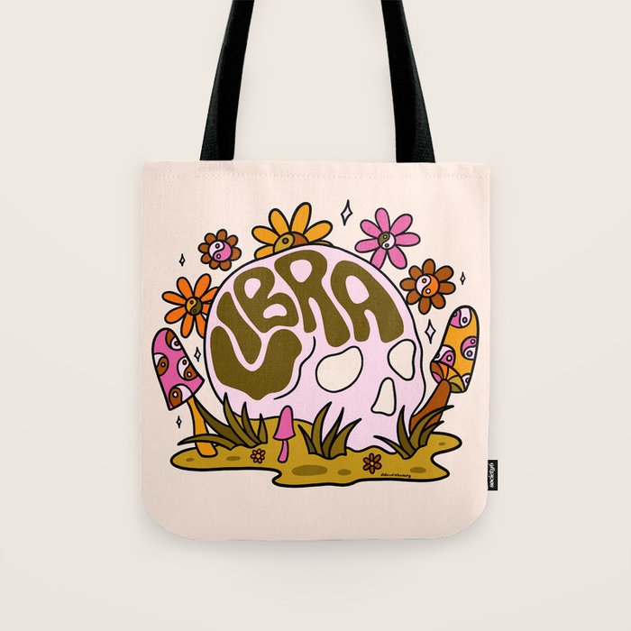 Libra Skull Tote Bag Gallery Image 1