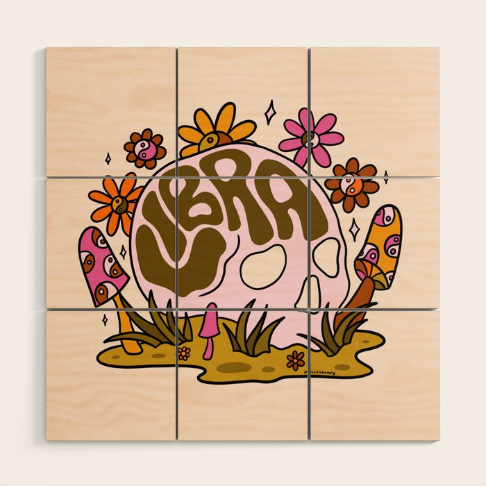 Libra Skull Wood Wall Art Gallery Image 1