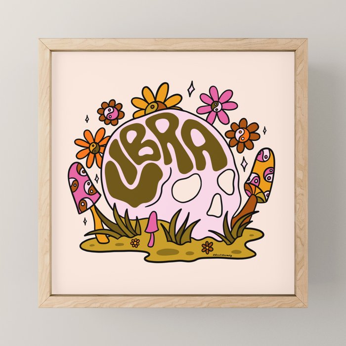 Libra Skull Mini Art Print Gallery Image 1