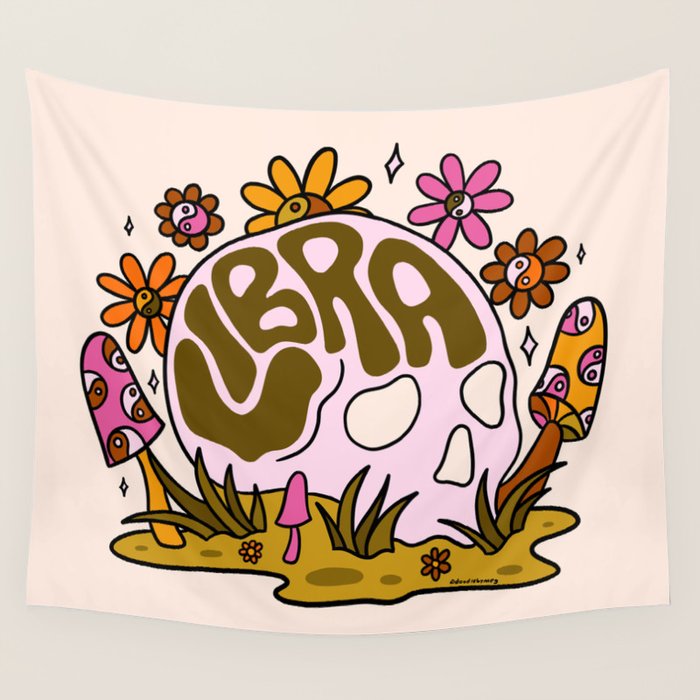 Libra Skull Wall Tapestry Gallery Image 4