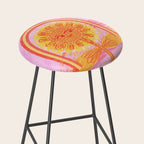 Retro Sunflower & Rainbow in Pink Stool Gallery Image 2