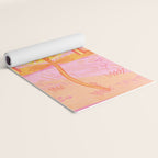 Retro Sunflower & Rainbow in Pink Yoga Mat Gallery Image 2