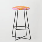 Retro Sunflower & Rainbow in Pink Stool Gallery Image 1