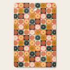 Retro Flowers Check Pattern XVI Cutting Board Gallery Image 1