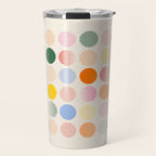 Retro Geometric Circles: Peach Bauhaus Edition Travel Mug Gallery Image 1