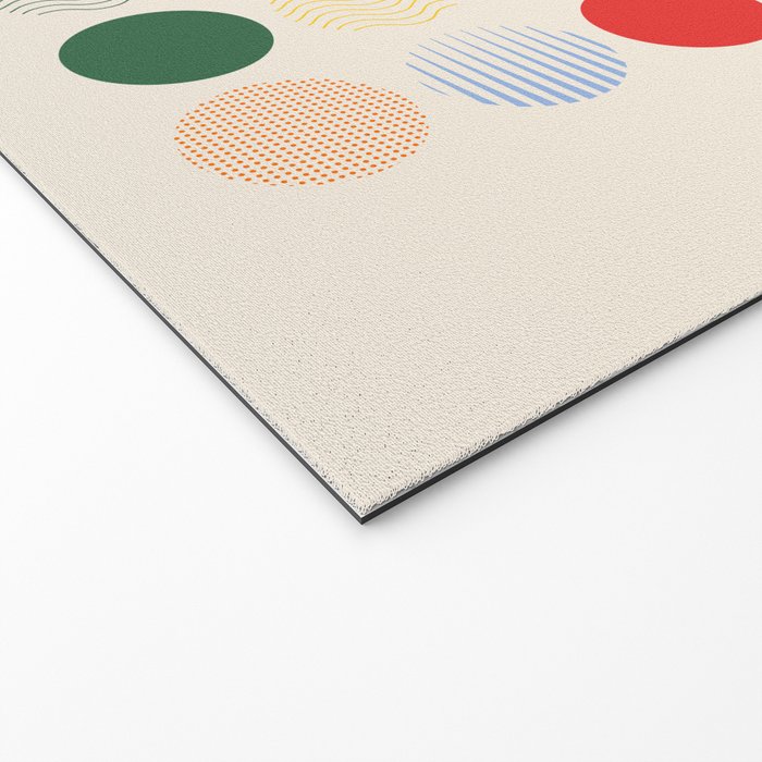 Retro Geometric Circles: Peach Bauhaus Edition Welcome Mat Gallery Image 2