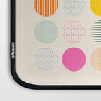Retro Geometric Circles: Peach Bauhaus Edition Laptop Sleeve Gallery Image 3