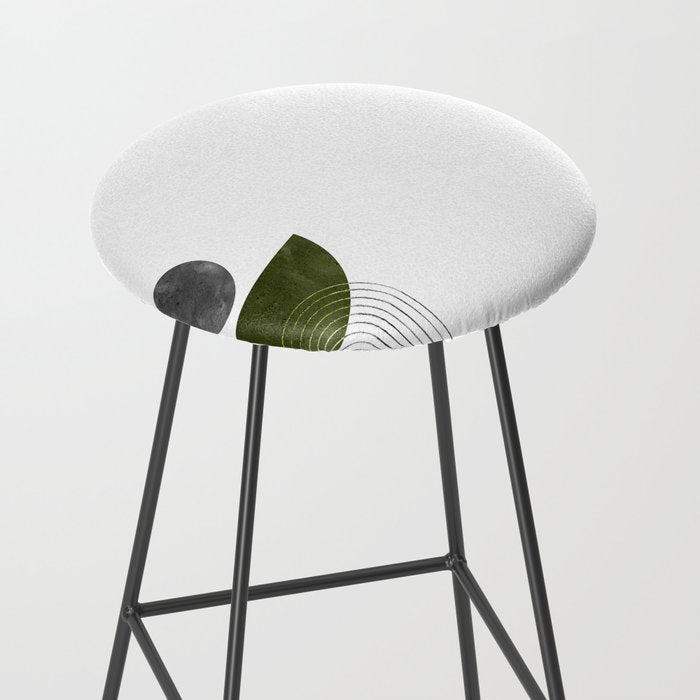 Green mid century modern Stool Gallery Image 2