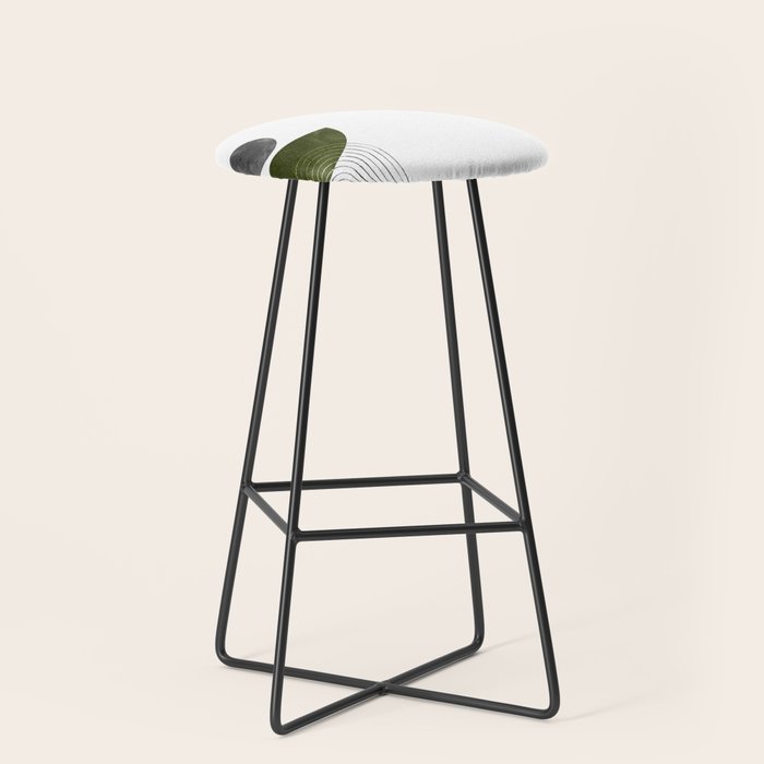 Green mid century modern Stool Gallery Image 1