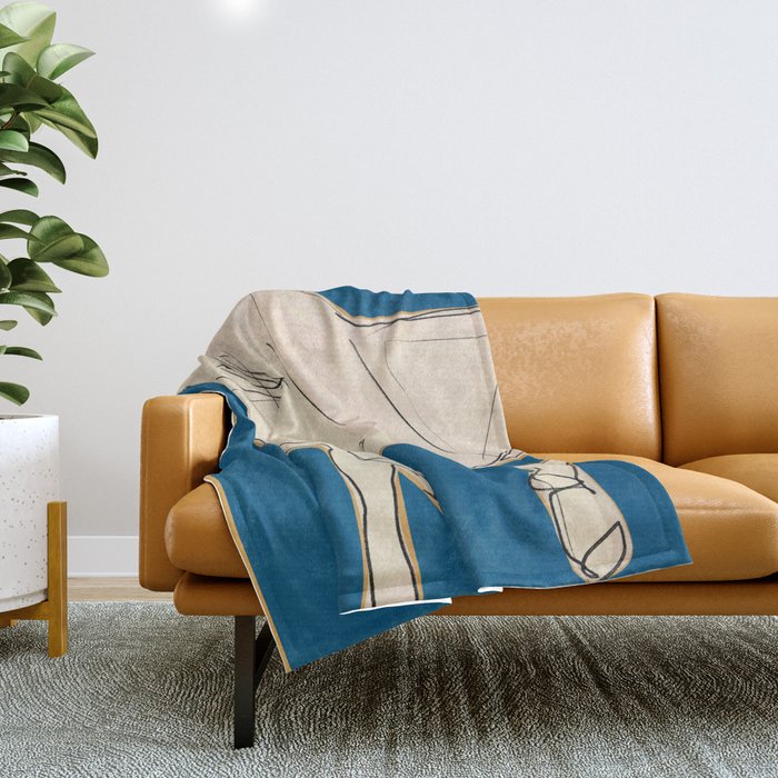 White Horse 5 Throw Blanket Gallery Image 1