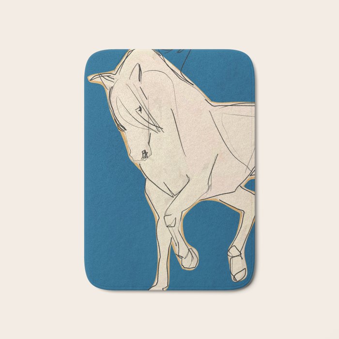 White Horse 5 Bath Mat Gallery Image 1