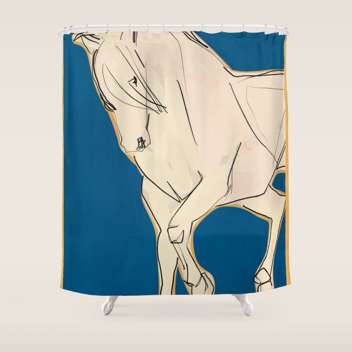 White Horse 5 Shower Curtain Gallery Image 1