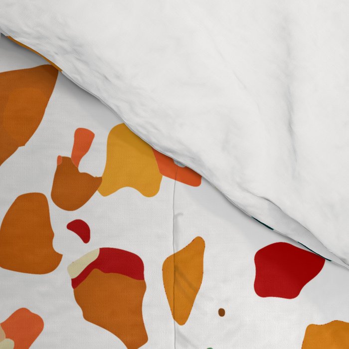 Tan Terrazzo | Eclectic Quirky Confetti Painting | Celebration Colorful Boho Happy Party Graphic  Comforter Gallery Image 4