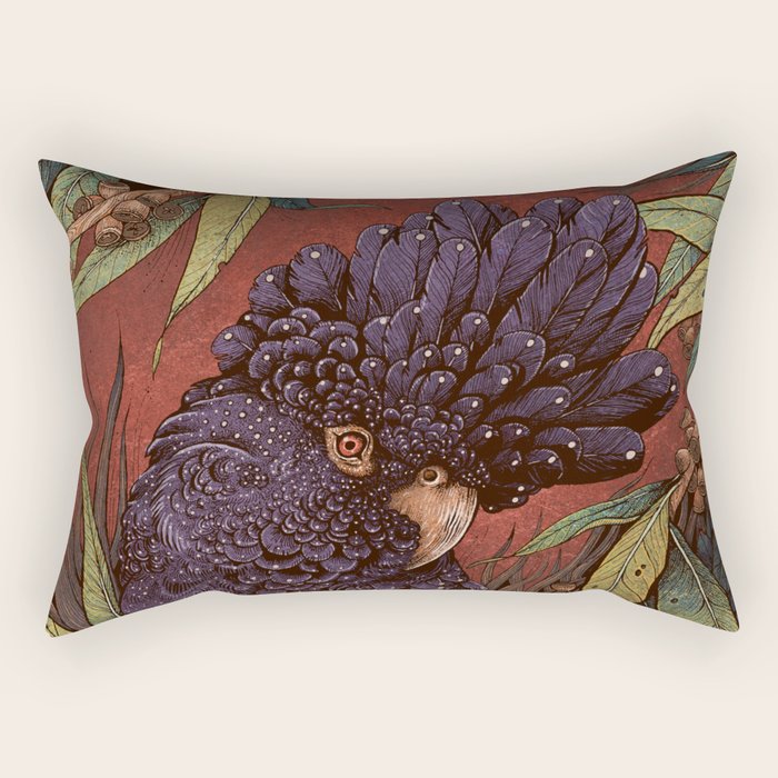 Black Cockatoo Rectangular Pillow Gallery Image 1