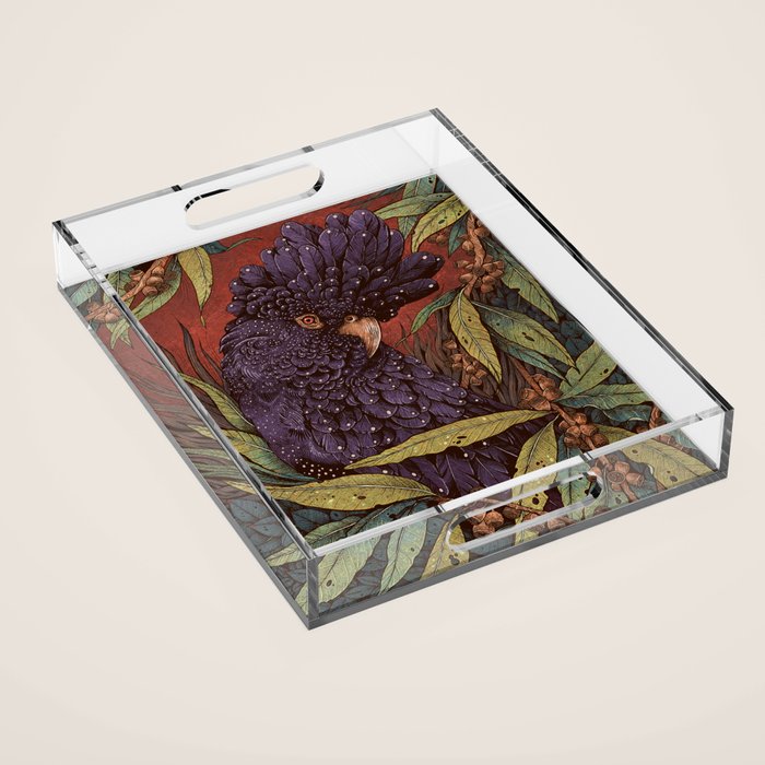 Black Cockatoo Acrylic Tray Gallery Image 1