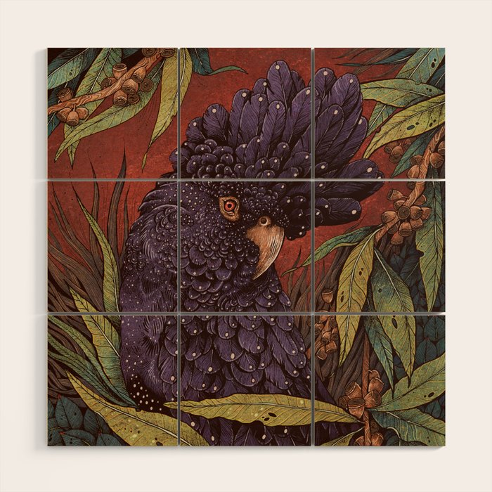 Black Cockatoo Wood Wall Art Gallery Image 1