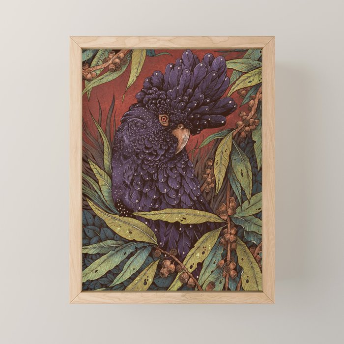 Black Cockatoo Mini Art Print Gallery Image 1