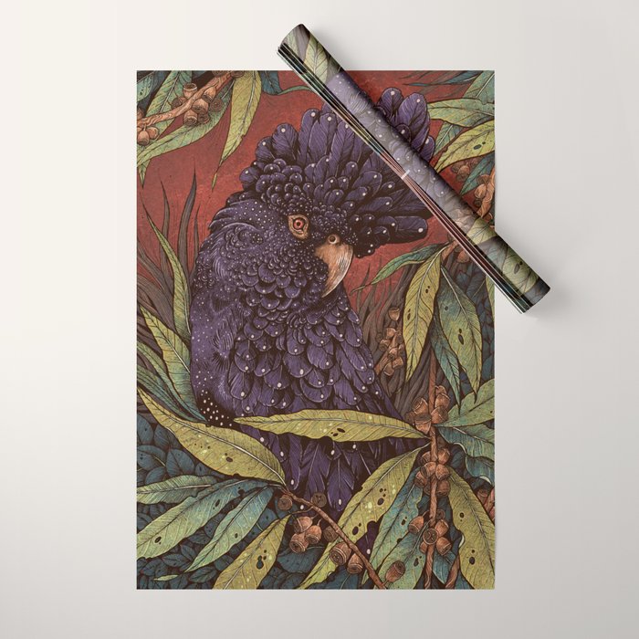 Black Cockatoo Wrapping Paper Gallery Image 1