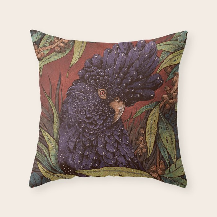 Black Cockatoo Throw Pillow Gallery Image 6