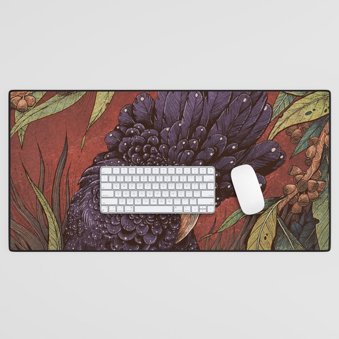 Black Cockatoo Desk Mat Gallery Image 1