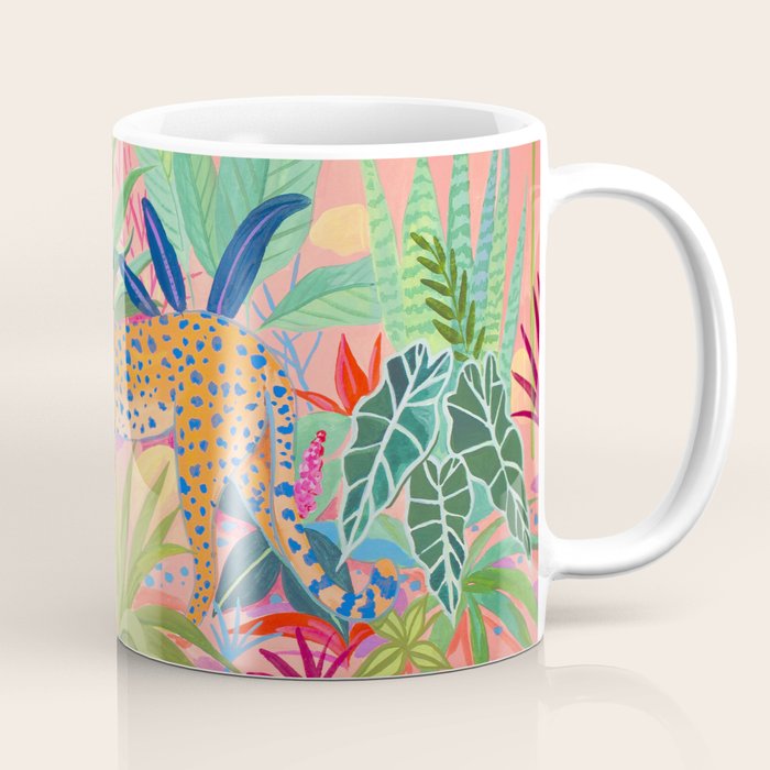 Leopard in Succulent Garden Coffee Mug Gallery Image 1