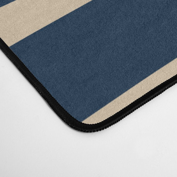 Palm Springs Mid Century Modern Abstract Pattern in Mid Mod Beige and Dark Blue Desk Mat Gallery Image 4