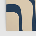 Palm Springs Mid Century Modern Abstract Pattern in Mid Mod Beige and Dark Blue Poster Gallery Image 3