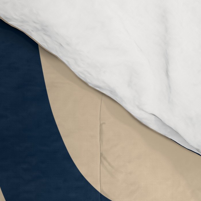 Palm Springs Mid Century Modern Abstract Pattern in Mid Mod Beige and Dark Blue Comforter Gallery Image 4