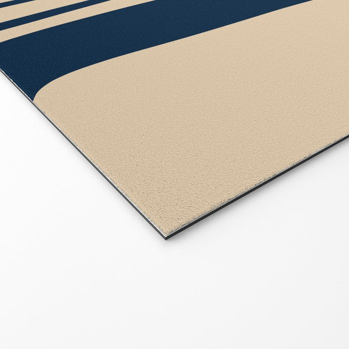 Palm Springs Mid Century Modern Abstract Pattern in Mid Mod Beige and Dark Blue Welcome Mat Gallery Image 2