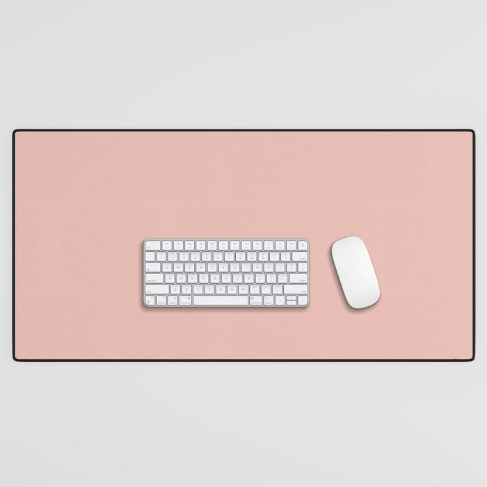 Solid Pink (Blush Pink) Desk Mat Gallery Image 1