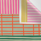 Mid Century Finnish Patchwork Abstract Stripe Pattern Wall Tapestry Gallery Image 3