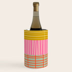 Mid Century Finnish Patchwork Abstract Stripe Pattern Wine Chiller Gallery Image 1