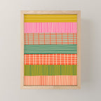 Mid Century Finnish Patchwork Abstract Stripe Pattern Mini Art Print Gallery Image 1