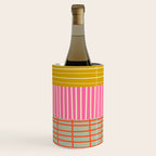 Mid Century Finnish Patchwork Abstract Stripe Pattern Wine Chiller Gallery Image 3