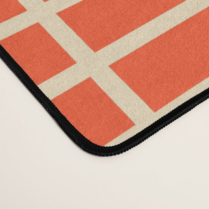 Mid Century Finnish Patchwork Abstract Stripe Pattern Desk Mat Gallery Image 4