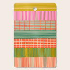 Mid Century Finnish Patchwork Abstract Stripe Pattern Cutting Board Gallery Image 1