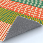 Mid Century Finnish Patchwork Abstract Stripe Pattern Rug Gallery Image 4