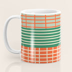 Mid Century Finnish Patchwork Abstract Stripe Pattern Coffee Mug Gallery Image 3