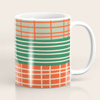 Mid Century Finnish Patchwork Abstract Stripe Pattern Coffee Mug Gallery Image 1