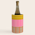 Mid Century Finnish Patchwork Abstract Stripe Pattern Wine Chiller Gallery Image 2