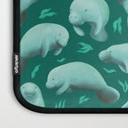manatees (teal) Laptop Sleeve Gallery Image 3