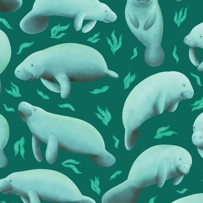 manatees (teal) Coffee Mug Gallery Image 2