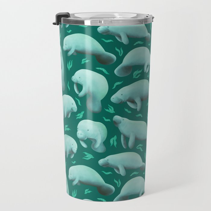 manatees (teal) Travel Mug Gallery Image 3