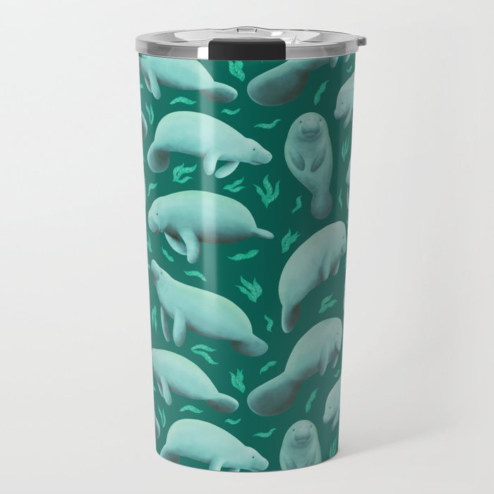 manatees (teal) Travel Mug Gallery Image 1